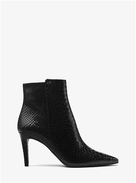 michael michael kors dorothy snake embossed leather ankle boot|Dorothy Snake.